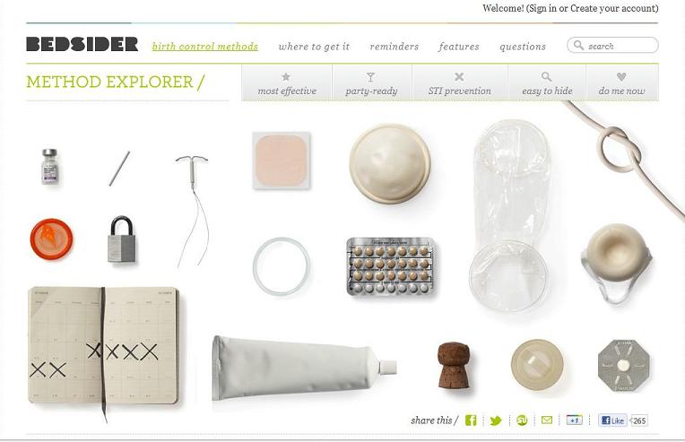 Image of Bedsider Method Explorer web site