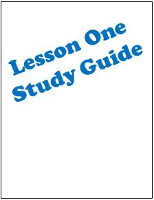 Lesson One Study Guide